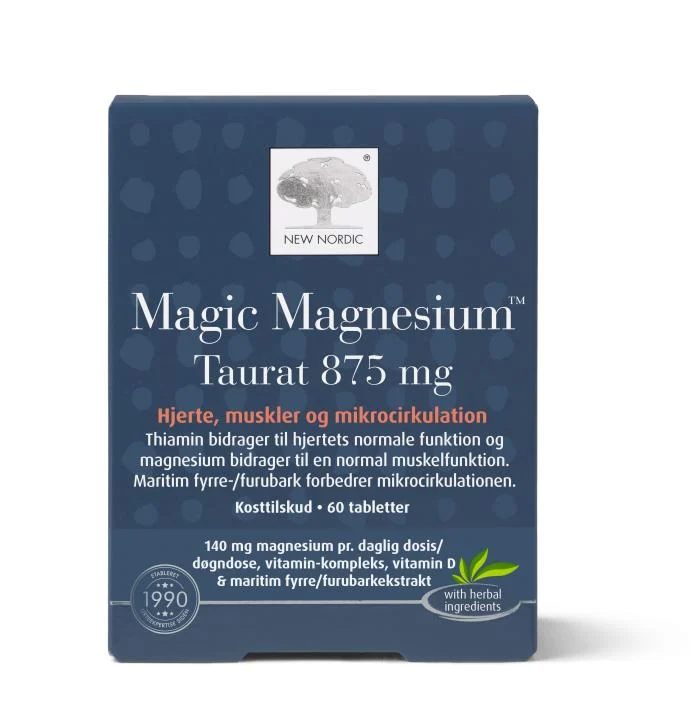 NEW NORDIC Magic Magnio tauratas, 875 mg, N60