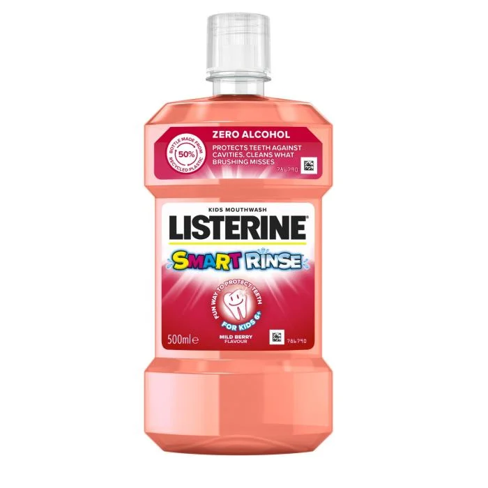 LISTERINE Smart Rinse uogų skonio burnos skalavimo skystis, 500 ml