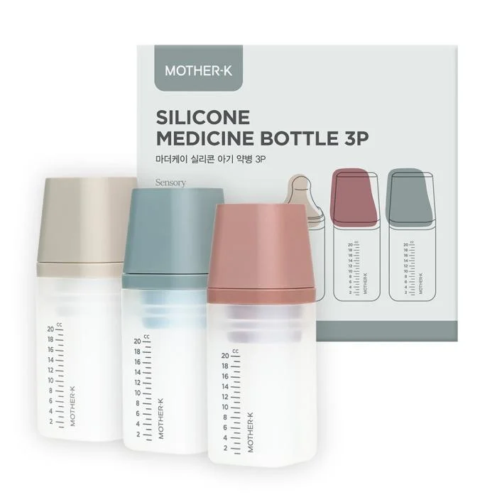 Mother-K mini silikoniniai buteliukai vaistams, 3 vnt. 