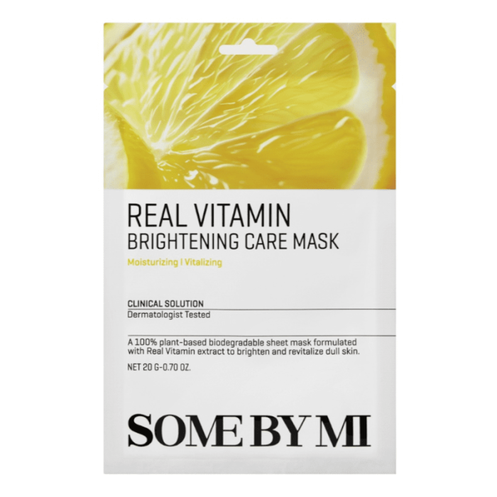 SOME BY MI Real Vitamin Brightening Care Mask skaistinanti lakštinė veido kaukė su vitaminu C, 20 g