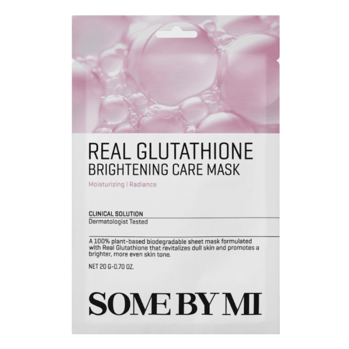 SOME BY MI Real Glutathione Brightening Care Mask lakštinė veido kaukė su glutationu, 20 g