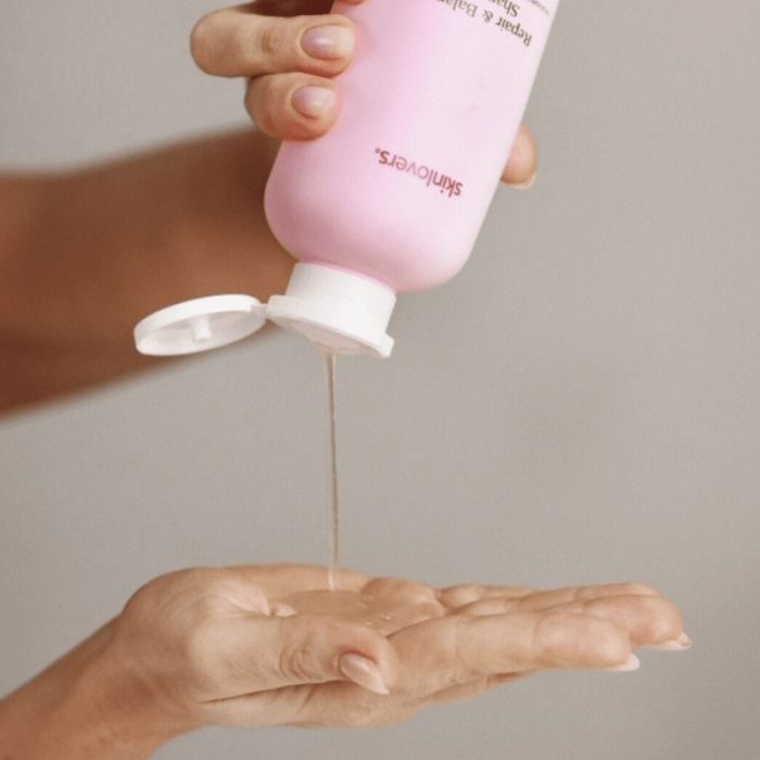 SKINLOVERS Repair & Balance atkuriamasis šampūnas dažytiems ir pažeistiems plaukams, 300 ml