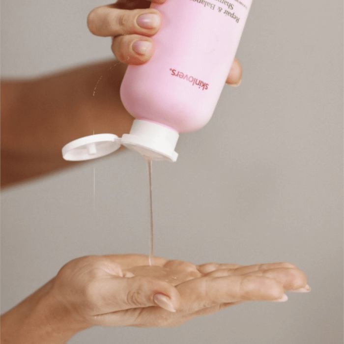 SKINLOVERS Repair & Balance atkuriamasis šampūnas dažytiems ir pažeistiems plaukams, 300 ml