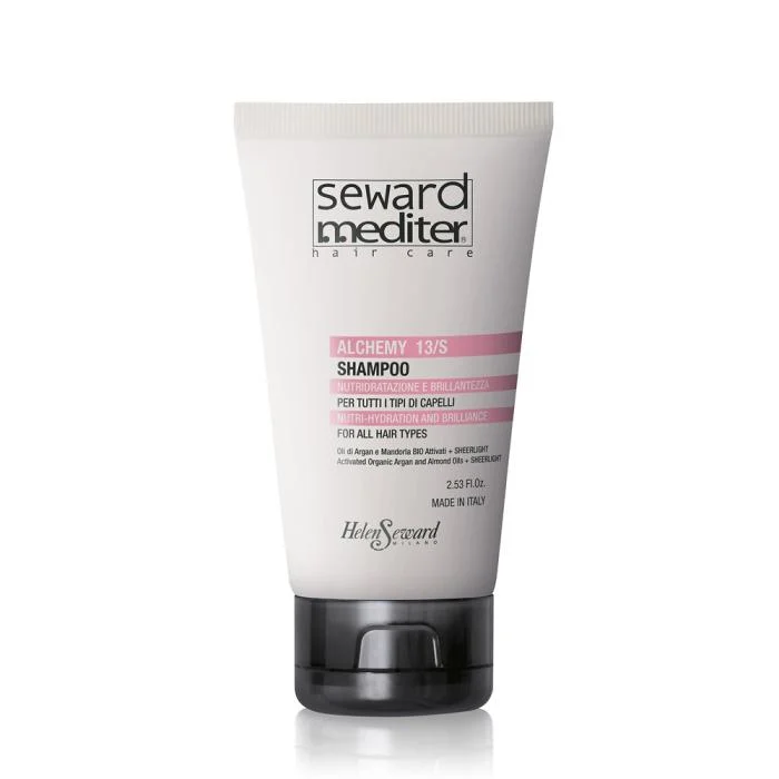 HELEN SEWARD Mediter Alchemy 13/S blizgesio suteikiantis šampūnas su arganų aliejumi, 75 ml