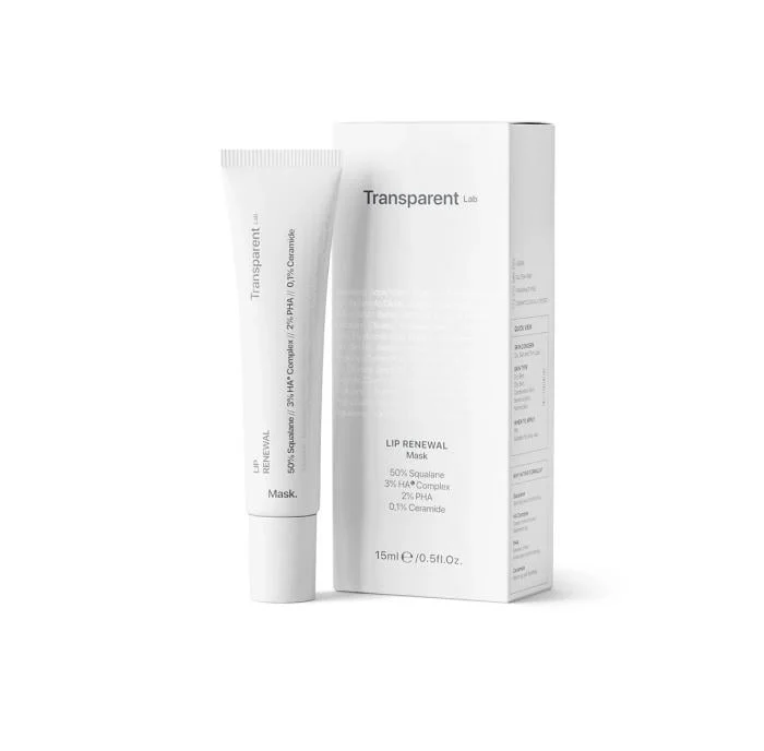 TRANSPARENT LAB Lip Renewal Mask atstatomoji naktinė lūpų kaukė, 15 ml