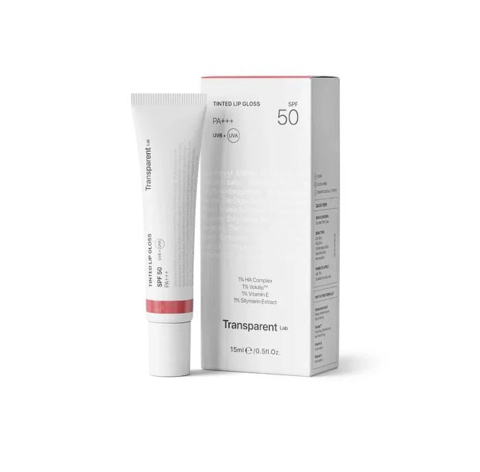 TRANSPARENT LAB Lip Tinted Gloss SPF50 lūpų balzamas su atspalviu - Cherry, 15 ml