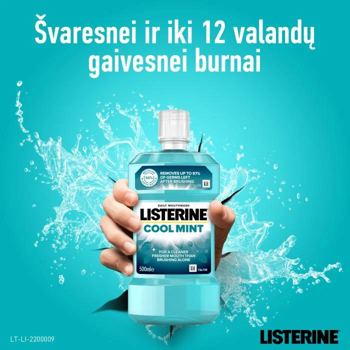 LISTERINE burnos skalavimo skystis COOL MINT, 500 ml