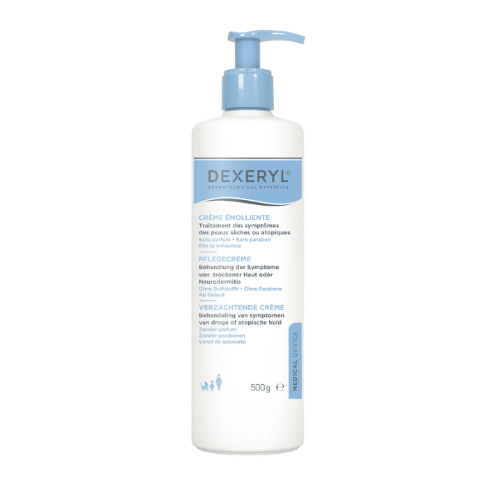 DEXERYL kremas atopinio dermatito, ichtiozės ir sausumo požymiams lengvinti, 500 g