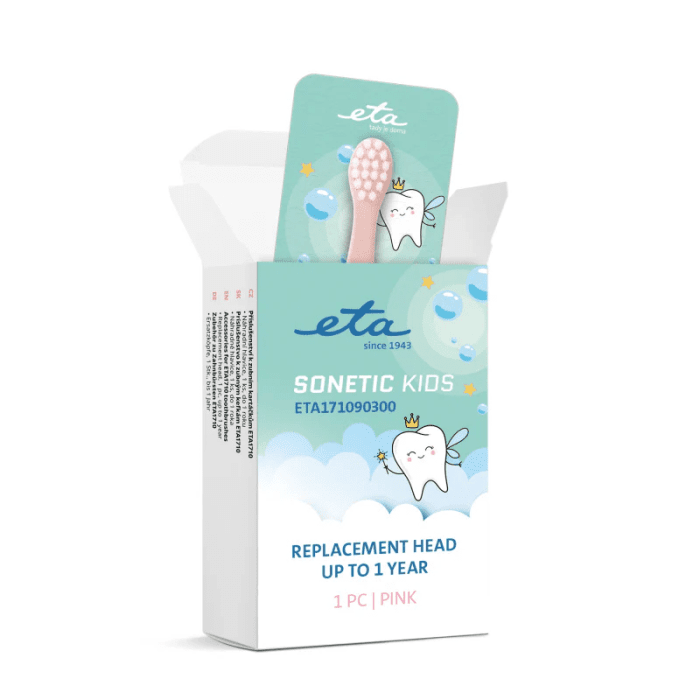 ETA Sonetic Kids atsarginė dantų šepetėlio galvutė ETA171090300