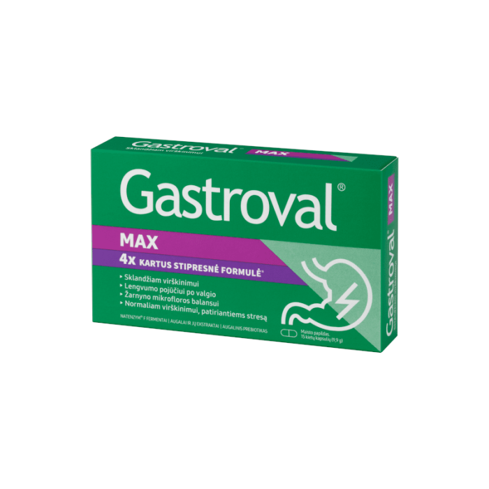 GASTROVAL® Max kapsulės, N15