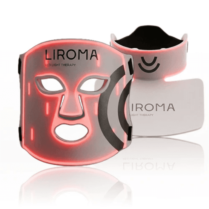 LIROMA® LED terapinė raudonos šviesos ir artimų infraraudonųjų spindulių veido, kaklo ir dekoltė zonos kaukė