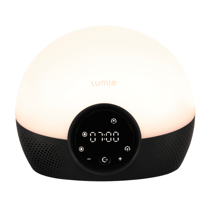 LUMIE Bodyclock Glow 150 šviesos žadintuvas su 10 garsų ir baltuoju triukšmu