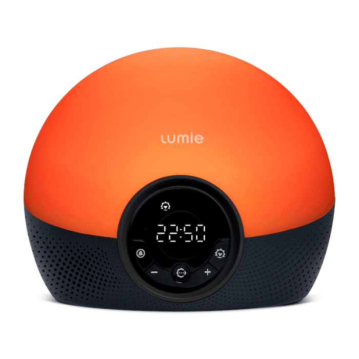 LUMIE Bodyclock Glow 150 šviesos žadintuvas su 10 garsų ir baltuoju triukšmu