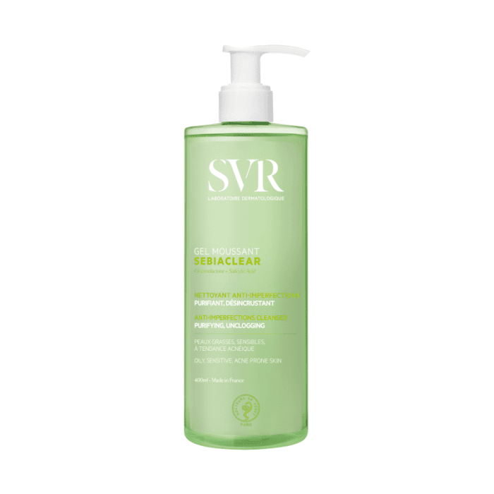 SVR Sebiaclear Gel Moussant gelinis prausiklis riebiai odai, 400 ml