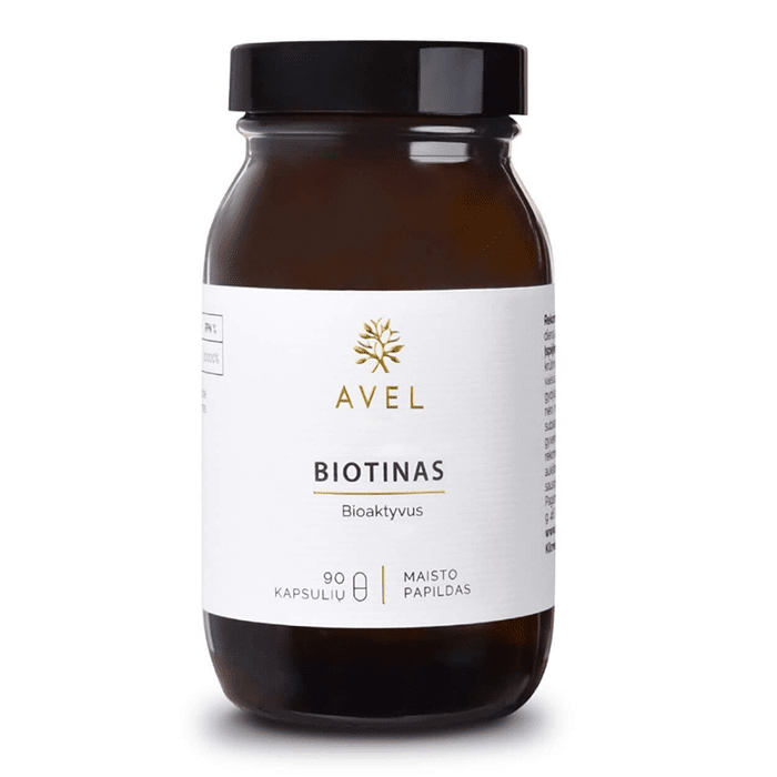 AVEL bioaktyvus biotinas, 90 kapsulių