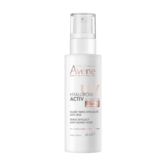 EAU THERMALE AVENE Hyaluron Activ UV veido fluidas brandžiai odai SPF50,  40 ml