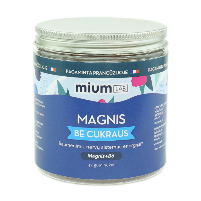 MIUM Lab Maisto papildas MAGNIS. Be cukraus. Guminukai, N42