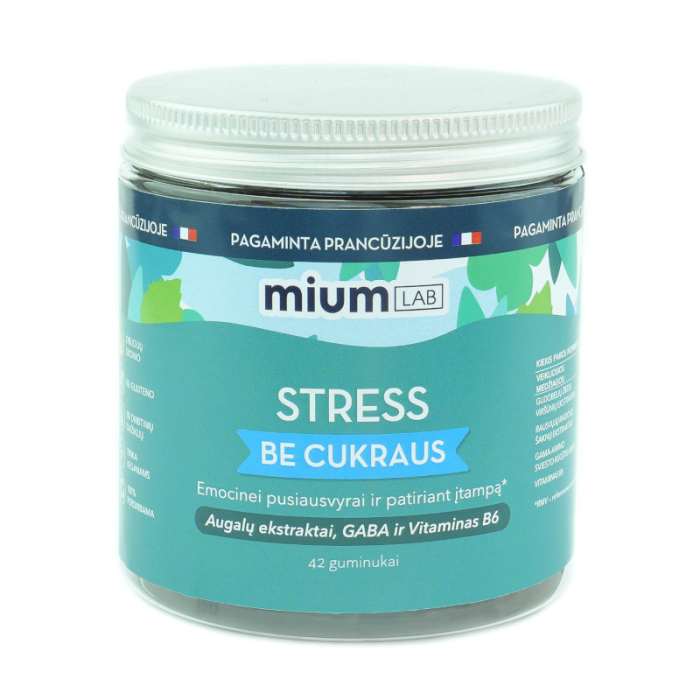 MIUM Lab Maisto papildas STRESS. Be cukraus. Guminukai, N42