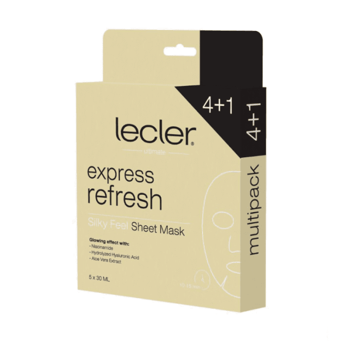 LECLER Express-Refresh greito poveikio lakštinė veido kaukė, N5