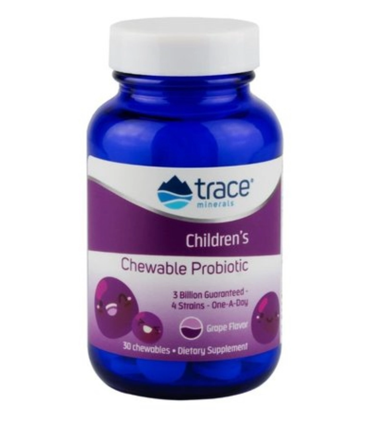 TRACE MINERALS probiotikai vaikams su inulinu 3MLRD kramtomosios tabletės N30