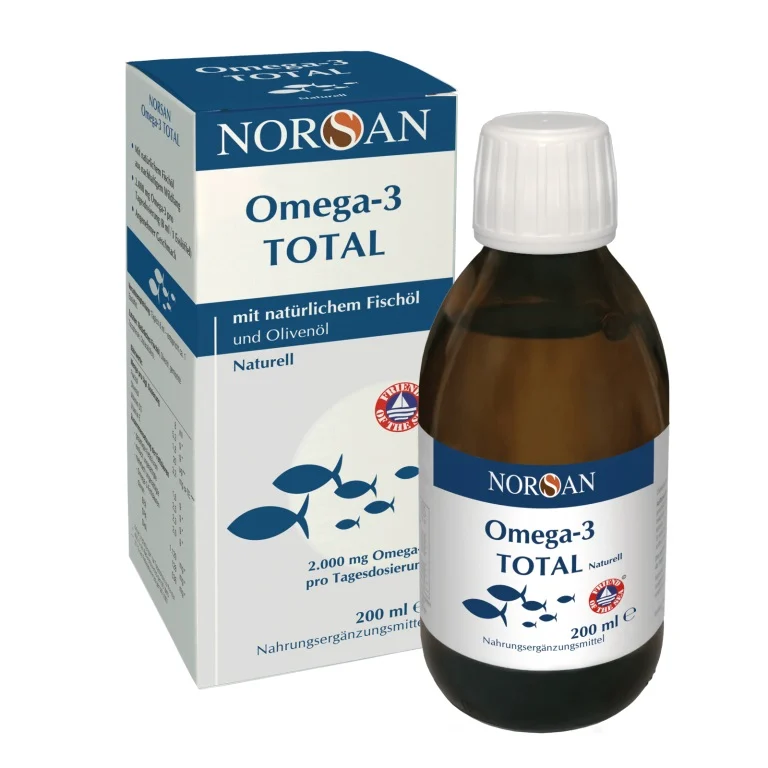 NORSAN OMEGA-3 Total natūralaus skonio aliejus, 200 ml