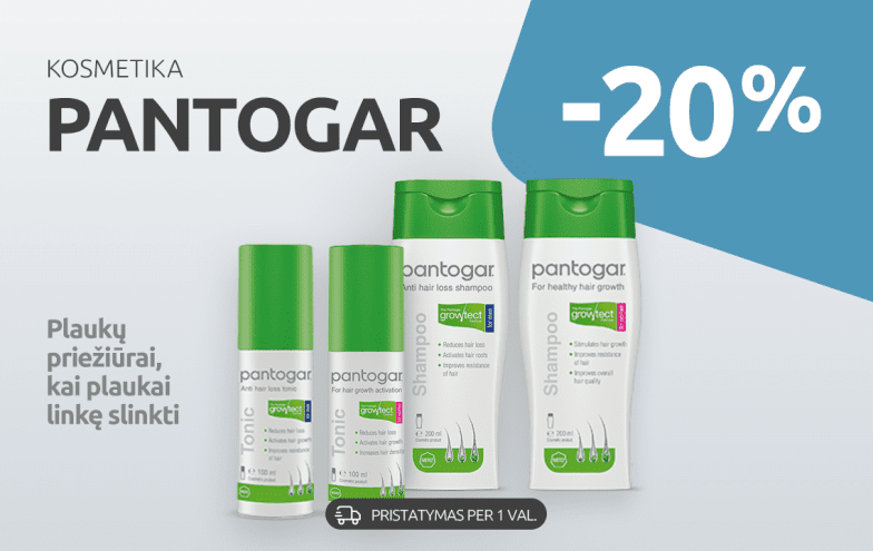 PANTOGAR kosmetikos priemonėms -20%