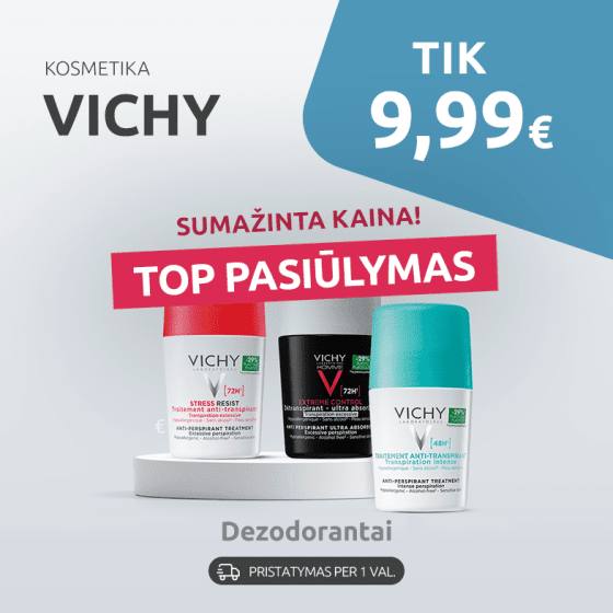VICHY dezodorantų tirpstanti kaina