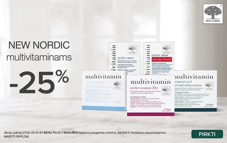 NEW NORDIC multivitaminams -25%