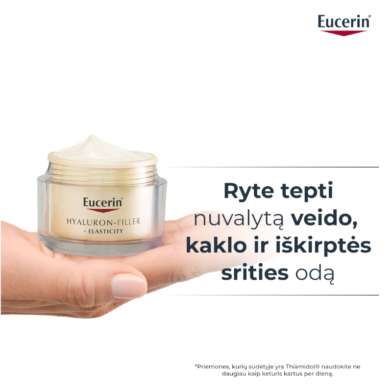 EUCERIN Hyaluron-Filler + Elasticity dieninis kremas SPF 15 brandžiai odai, 50 ml