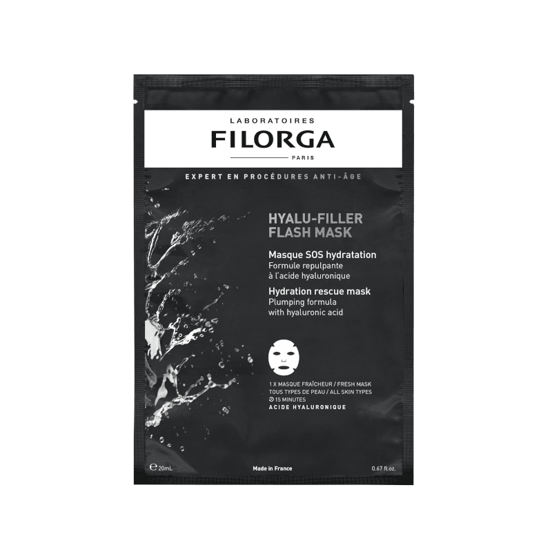 FILORGA lakštinė veido kaukė brandžiai, dehidratuotai odai HYALU-FILLER FLASH MASK, 1 vnt.