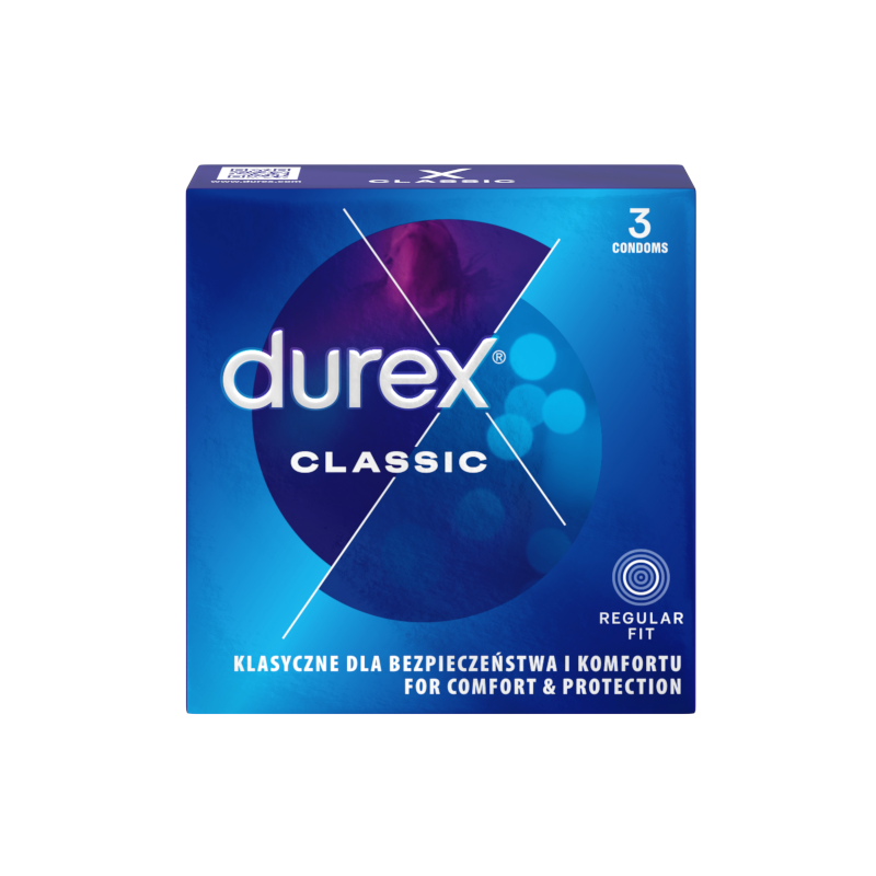 DUREX CLASSIC prezervatyvai, 3 vnt.