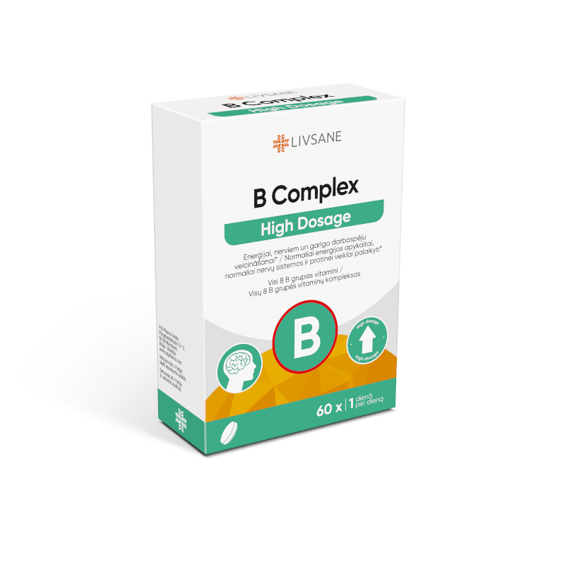 LIVSANE vitaminų B komplekso koncentruotos tabletės N60