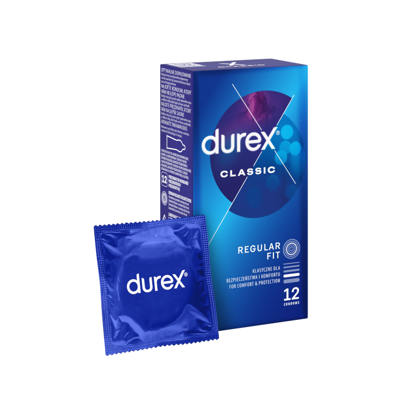 DUREX CLASSIC prezervatyvai, 12 vnt.
