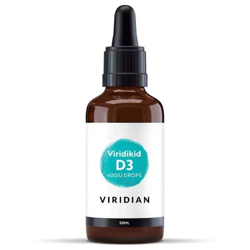 VIRIDIAN skystas vitaminas D3 vaikams "VIRIDIKID VITAMIN D Drops" 400IU, 30 ml