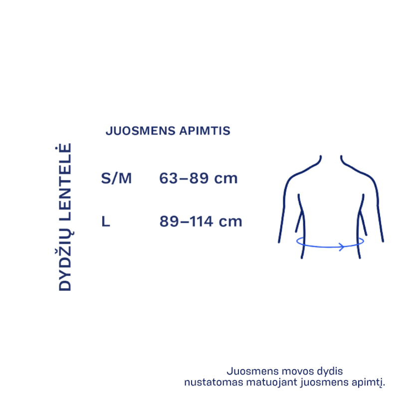 PULSAAR ACTIVE nugaros ir juosmens mova, šviesiai pilka, S/M dydis