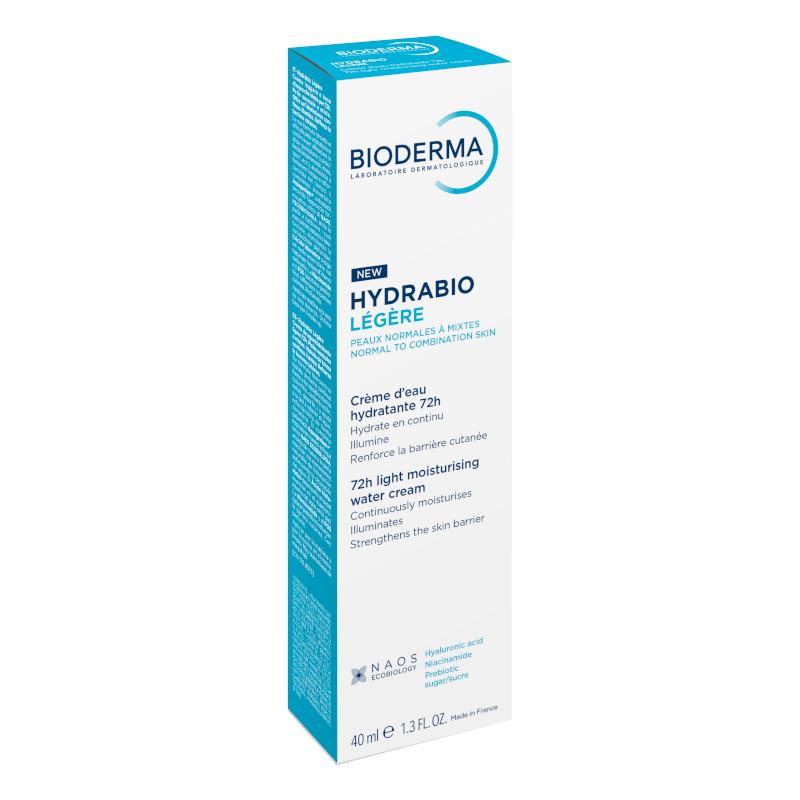 BIODERMA drėkinantis veido kremas normaliai, mišriai odai HYDRABIO LÉGÈRE, 40 ml
