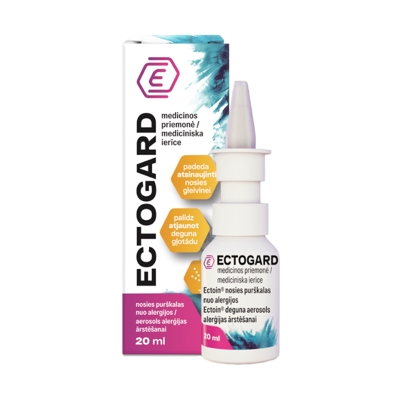 ECTOGARD Ectoin 2% nosies purškalas nuo alergijos, 20 ml