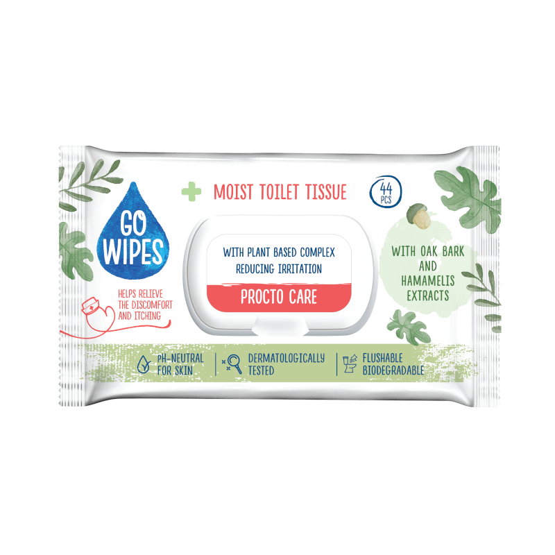 GOWIPES Procto Care Drėgnas tualetinis popierius, N44