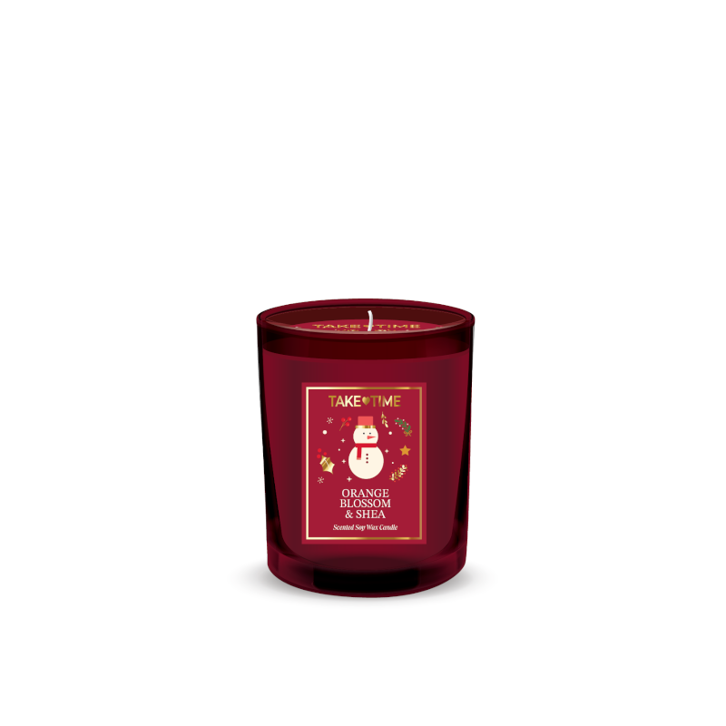 TAKE TIME Orange Blossom & Shea kvapioji kalėdinė žvakė, 200 g