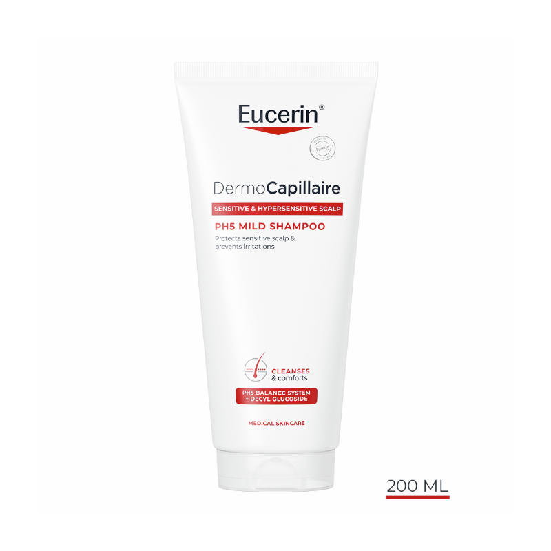 EUCERIN pH5 švelnus šampūnas jautriai galvos odai, 200 ml