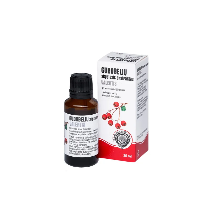 GUDOBELIŲ SKYSTASIS EKSTRAKTAS VALENTIS geriamieji lašai, tirpalas 25 ml