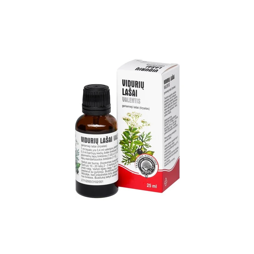 Vidurių lašai VALENTIS geriamieji lašai, tirpalas 25 ml