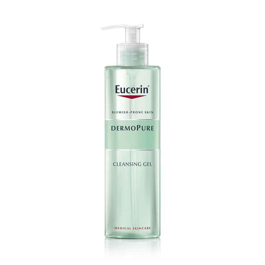 EUCERIN prausimosi gelis į aknę linkusiai odai DERMOPURE 400 ml