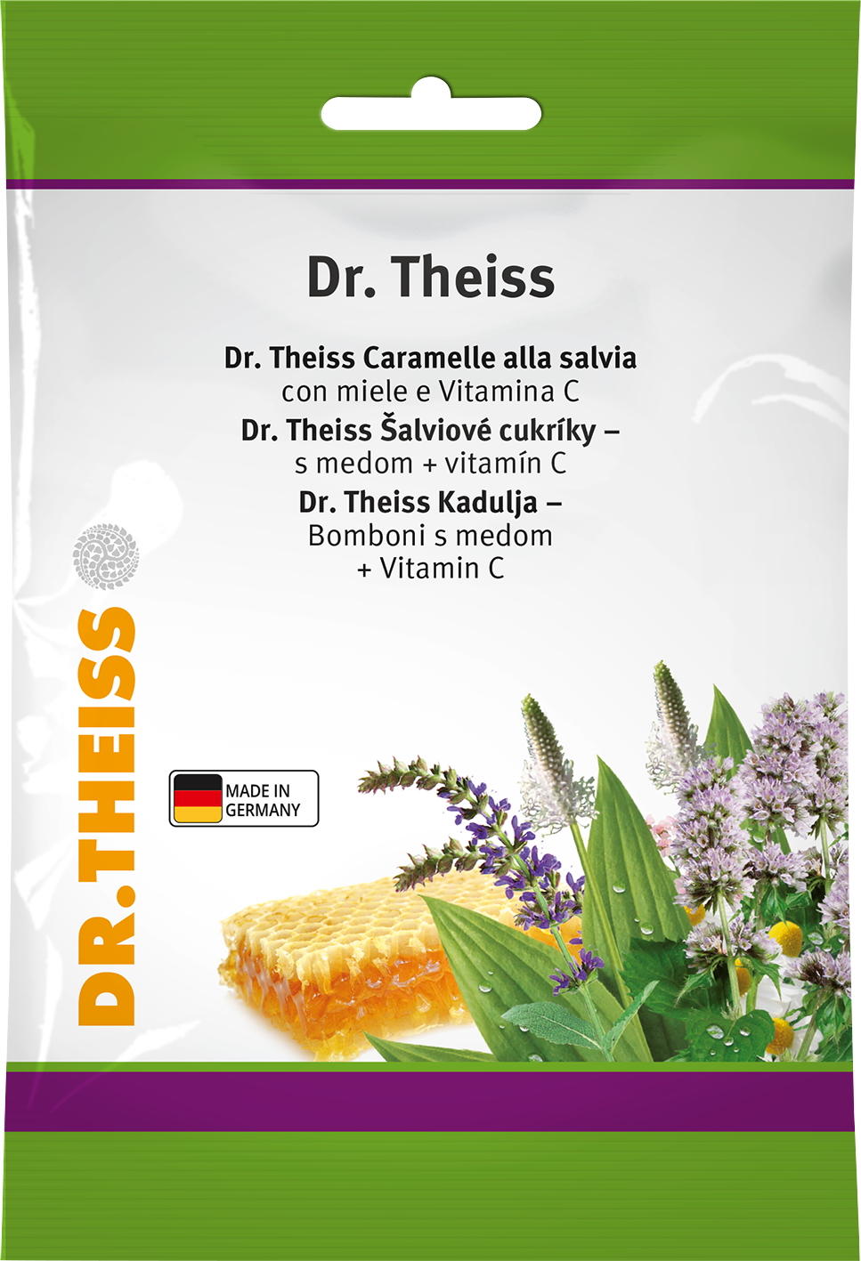 DR. THEISS šalavijų ir medaus ledinukai su vitaminu C 75 g