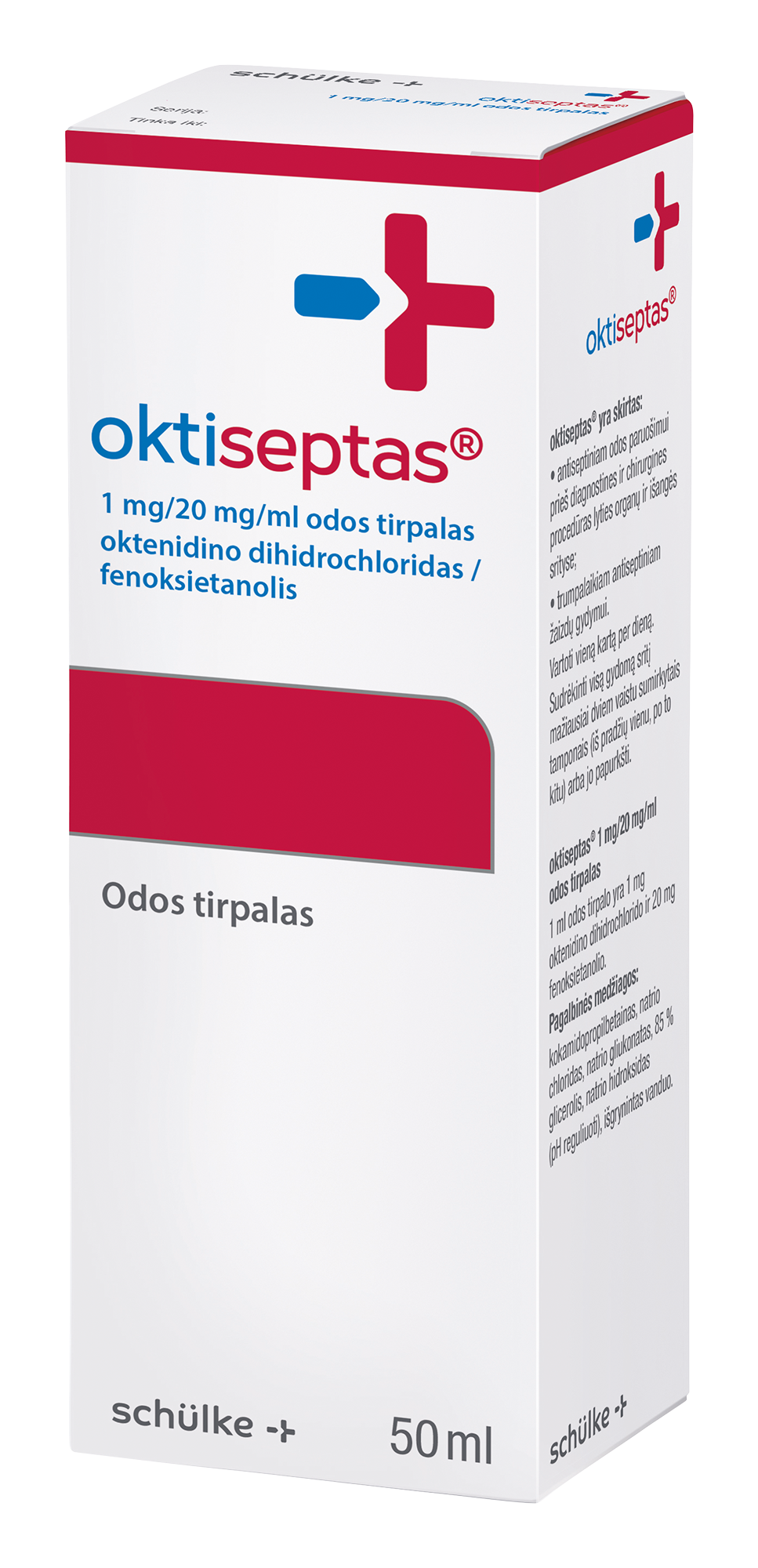 OKTISEPTAS 1 mg/20 mg/ml odos tirpalas 50 ml
