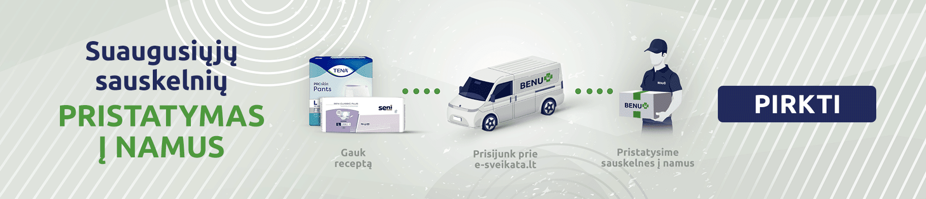Sauskelnių pristatymas į namus