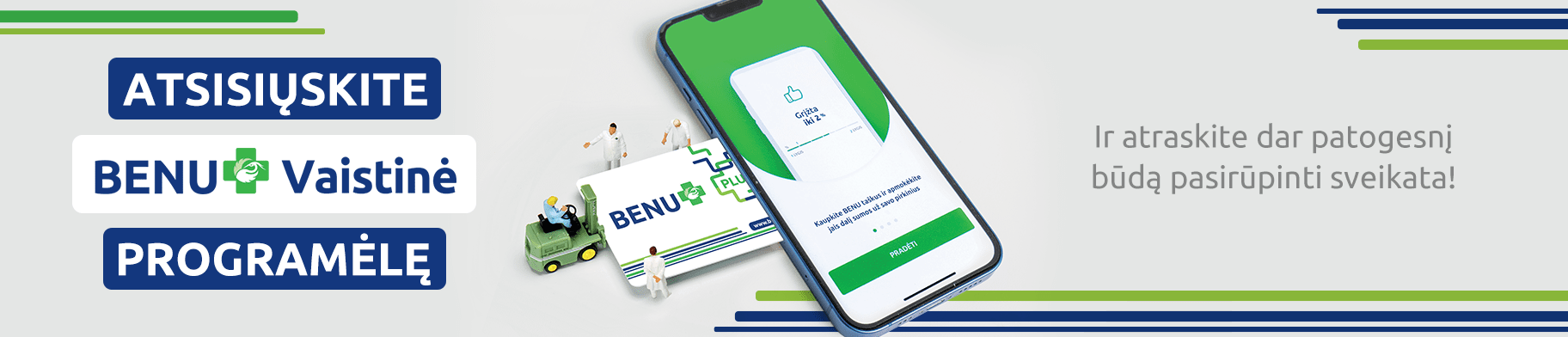 Atsisiųskite BENU mobiliąją programėlę