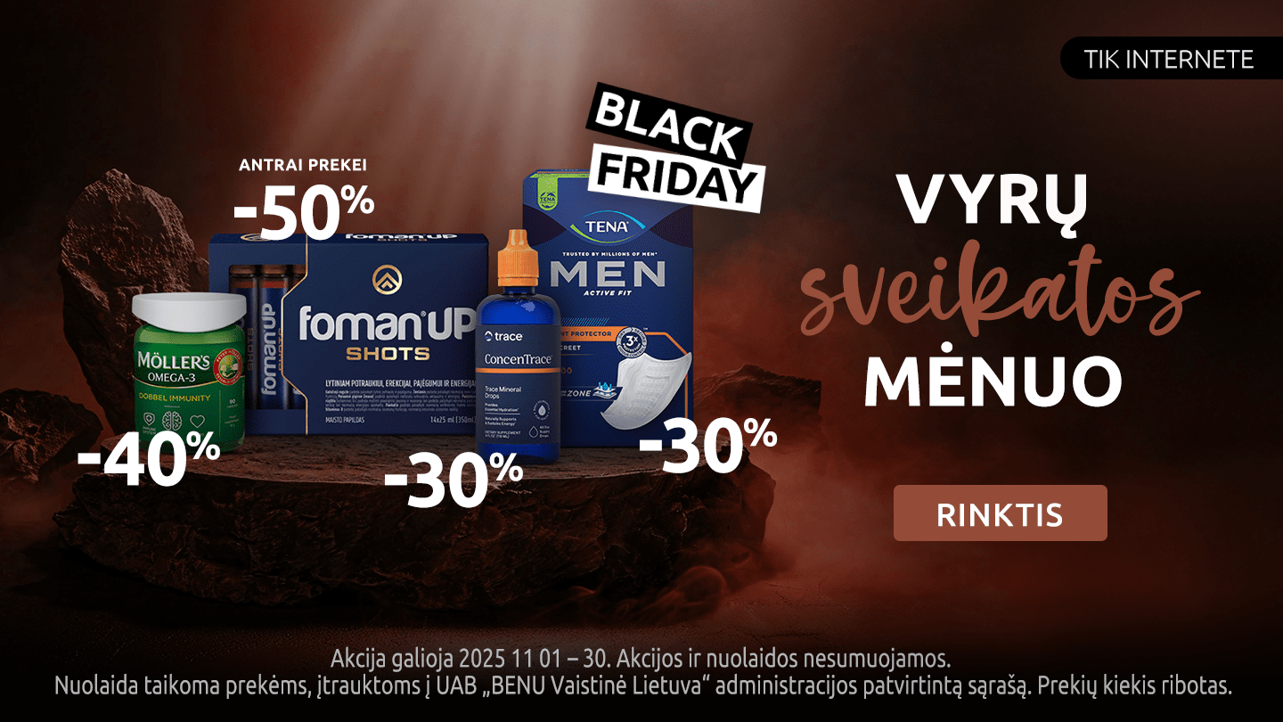 VYRU SVEIKATOS MENUO