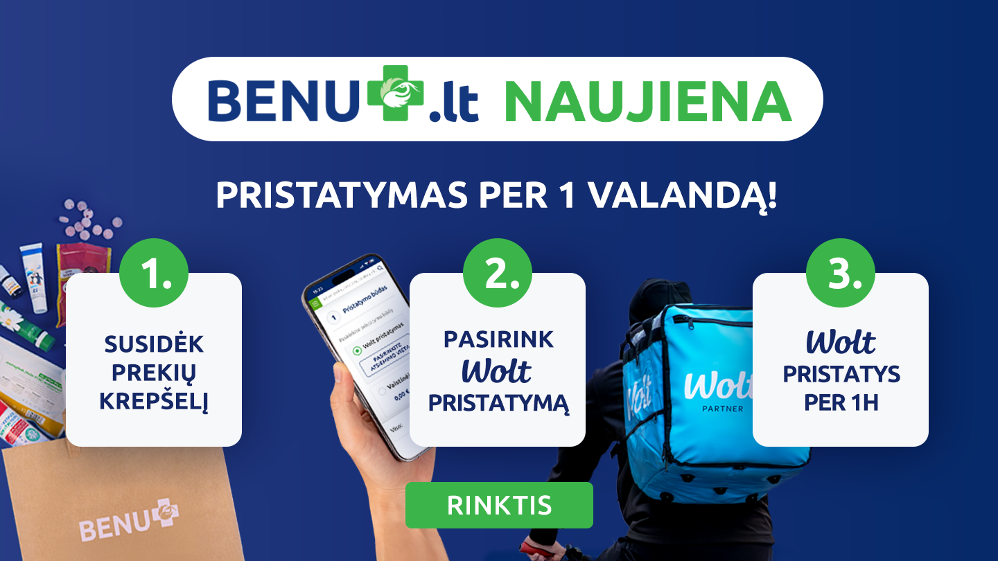 PRISTATYMAS PER 1H SU WOLT