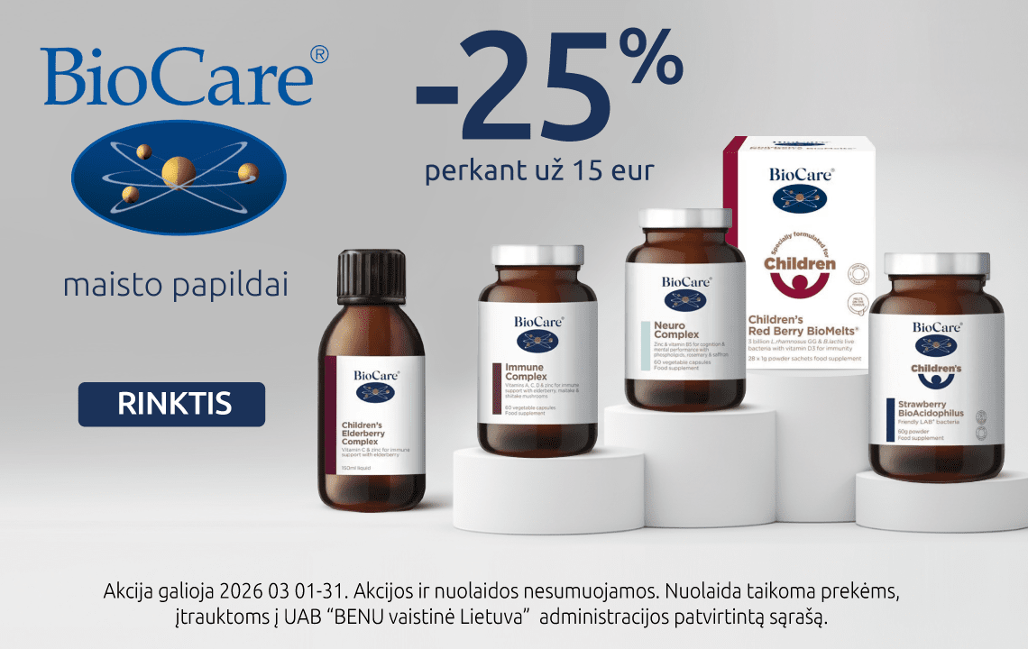 Biocare -25% perkant už 15